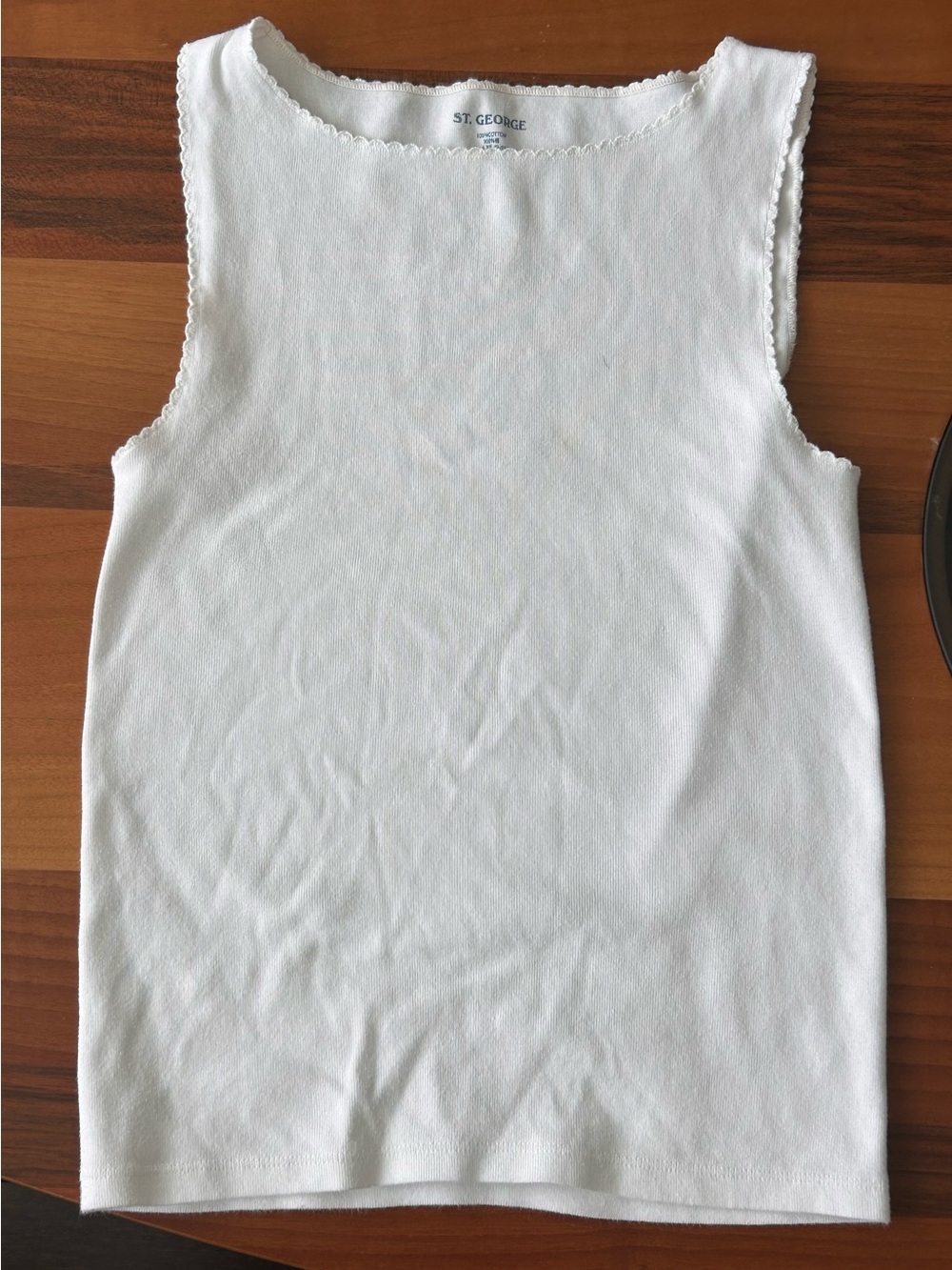 Brandy Melville St. George White Cotton Tank Top Size Small